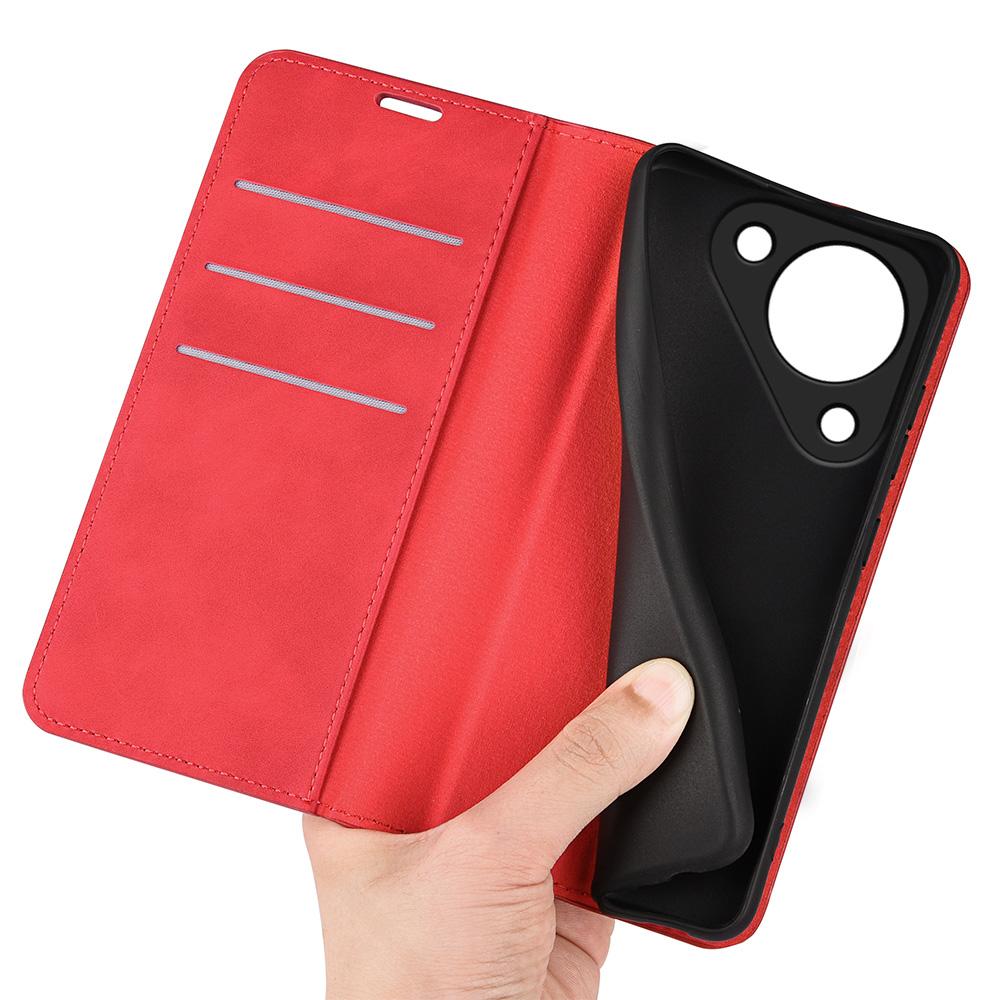 For Huawei Pura 90 5G Retro-skin Magnetic Suction Leather Phone Case - Red - SYA003039602E