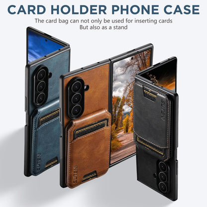 For Galaxy Z Fold8 Ultra Suteni H02 Leather Wallet Stand Back Phone Case - Brown - SYA003075204B