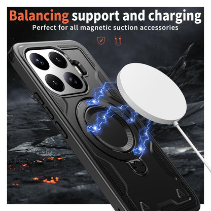 For Xiaomi 17T Pro 5G Kalebol PC Hybrid TPU Armor MagSafe Ring Holder Phone Case(Black)
