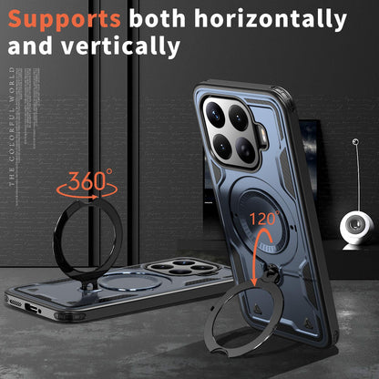 For Xiaomi 17T Pro 5G Kalebol PC Hybrid TPU Armor MagSafe Ring Holder Phone Case(Blue)
