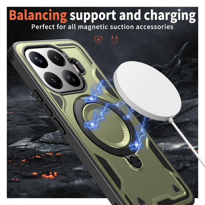 For Xiaomi 17T Pro 5G Kalebol PC Hybrid TPU Armor MagSafe Ring Holder Phone Case(Green)