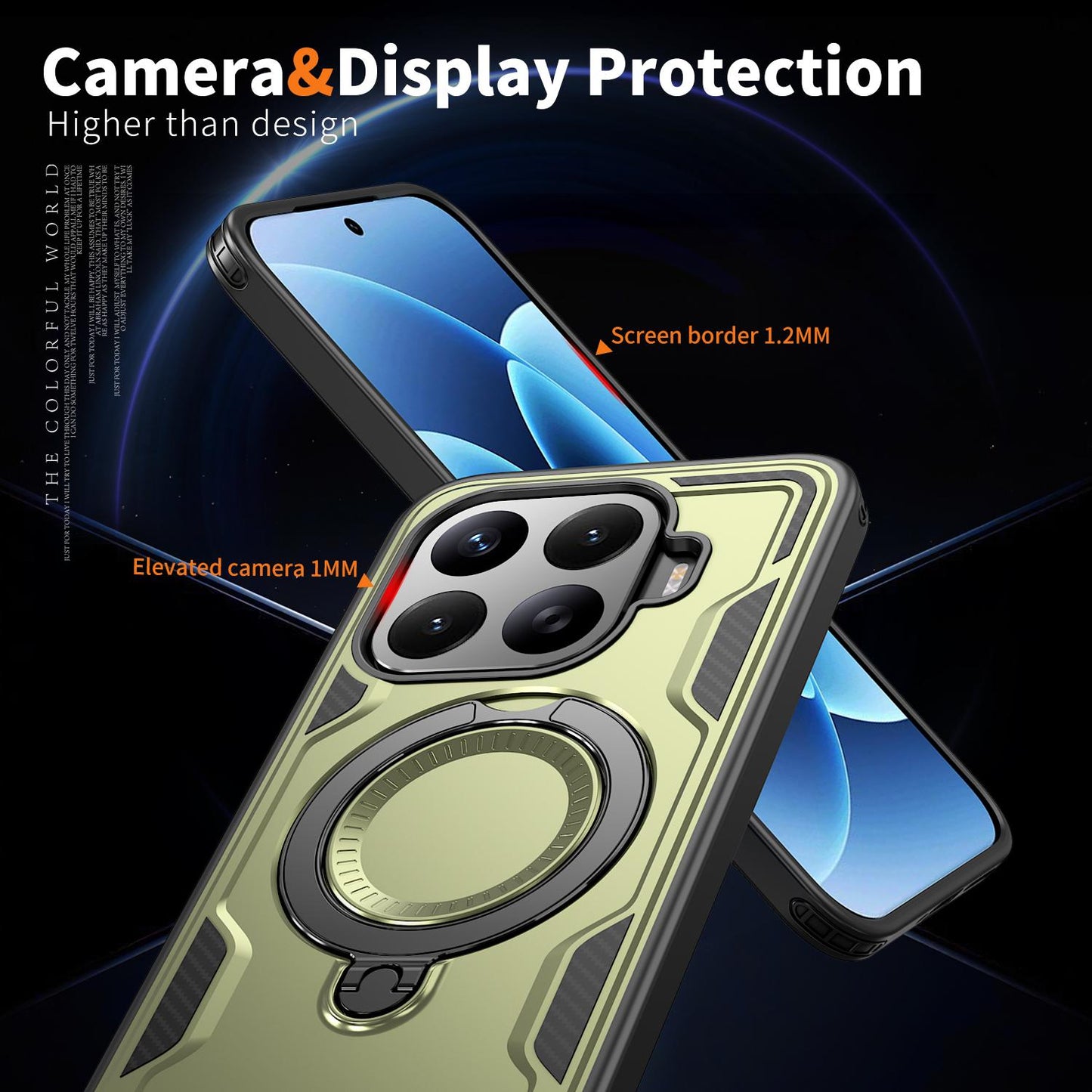 For Xiaomi 17T Pro 5G Kalebol PC Hybrid TPU Armor MagSafe Ring Holder Phone Case(Green)