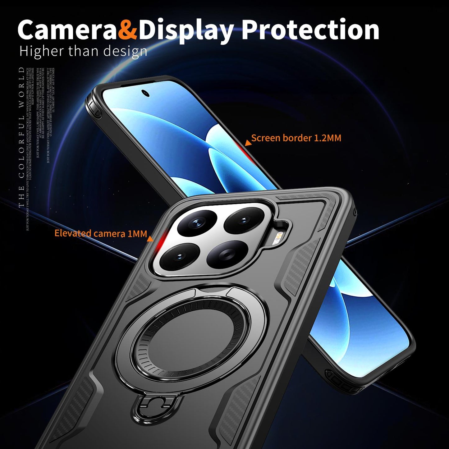 For Xiaomi 17T 5G Kalebol PC Hybrid TPU Armor MagSafe Ring Holder Phone Case(Black)