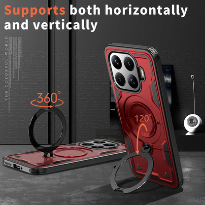 For Xiaomi 17T 5G Kalebol PC Hybrid TPU Armor MagSafe Ring Holder Phone Case(Red)