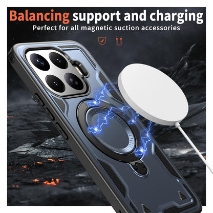 For Xiaomi 17T 5G Kalebol PC Hybrid TPU Armor MagSafe Ring Holder Phone Case(Blue)