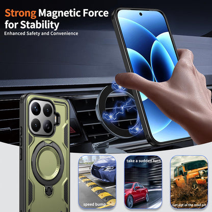 For Xiaomi 17T 5G Kalebol PC Hybrid TPU Armor MagSafe Ring Holder Phone Case(Green)