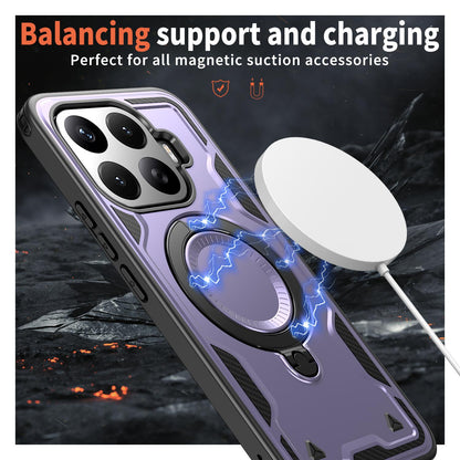 For Xiaomi 17T 5G Kalebol PC Hybrid TPU Armor MagSafe Ring Holder Phone Case(Purple)