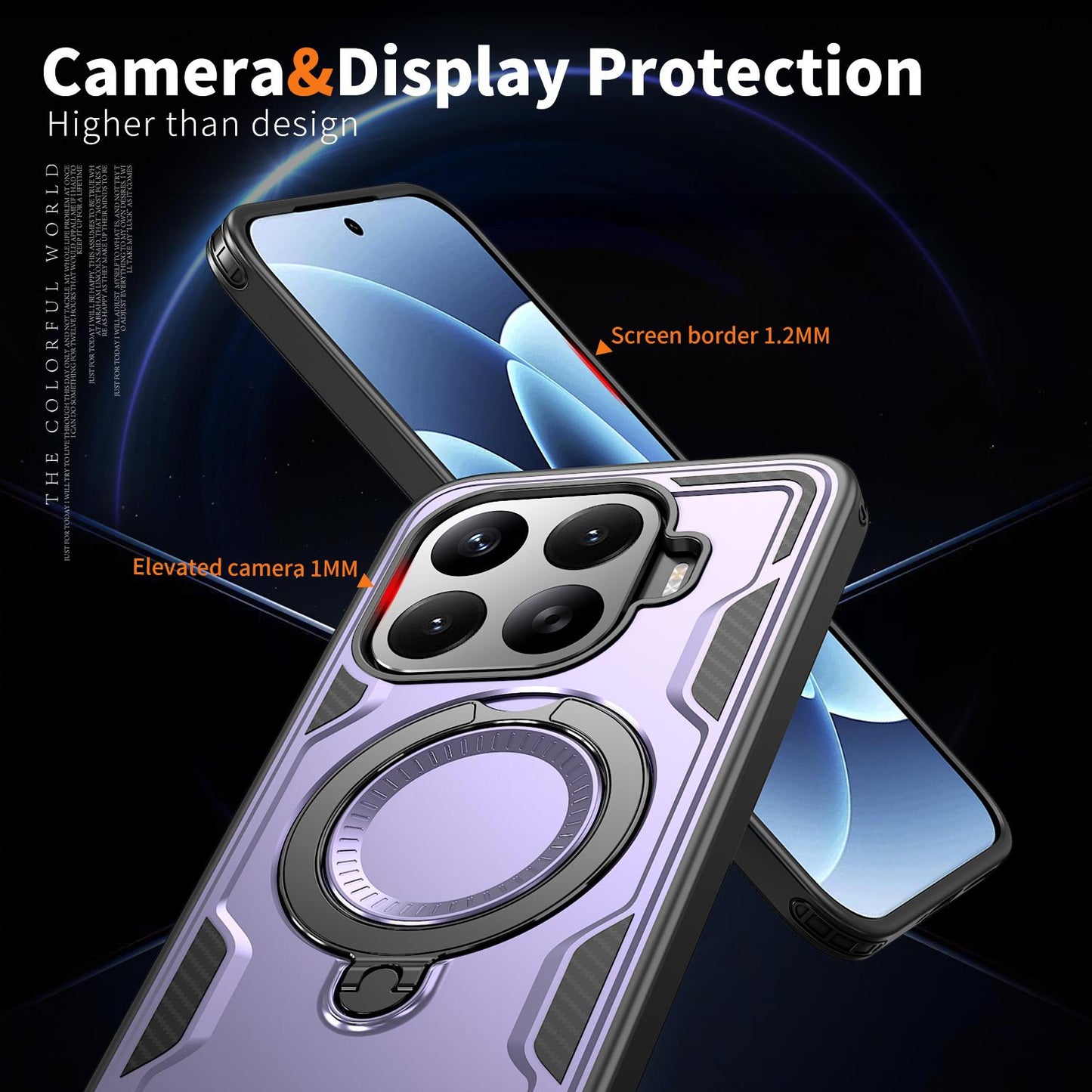 For Xiaomi 17T 5G Kalebol PC Hybrid TPU Armor MagSafe Ring Holder Phone Case(Purple)