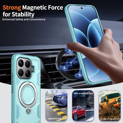 For Xiaomi 17T 5G Kalebol PC Hybrid TPU Armor MagSafe Ring Holder Phone Case(Tiffany Blue)