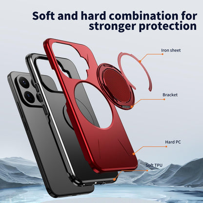 For Xiaomi 17T Pro 5G Kalebol Magnetic MagSafe Rotation Holder PC Phone Case(Red)