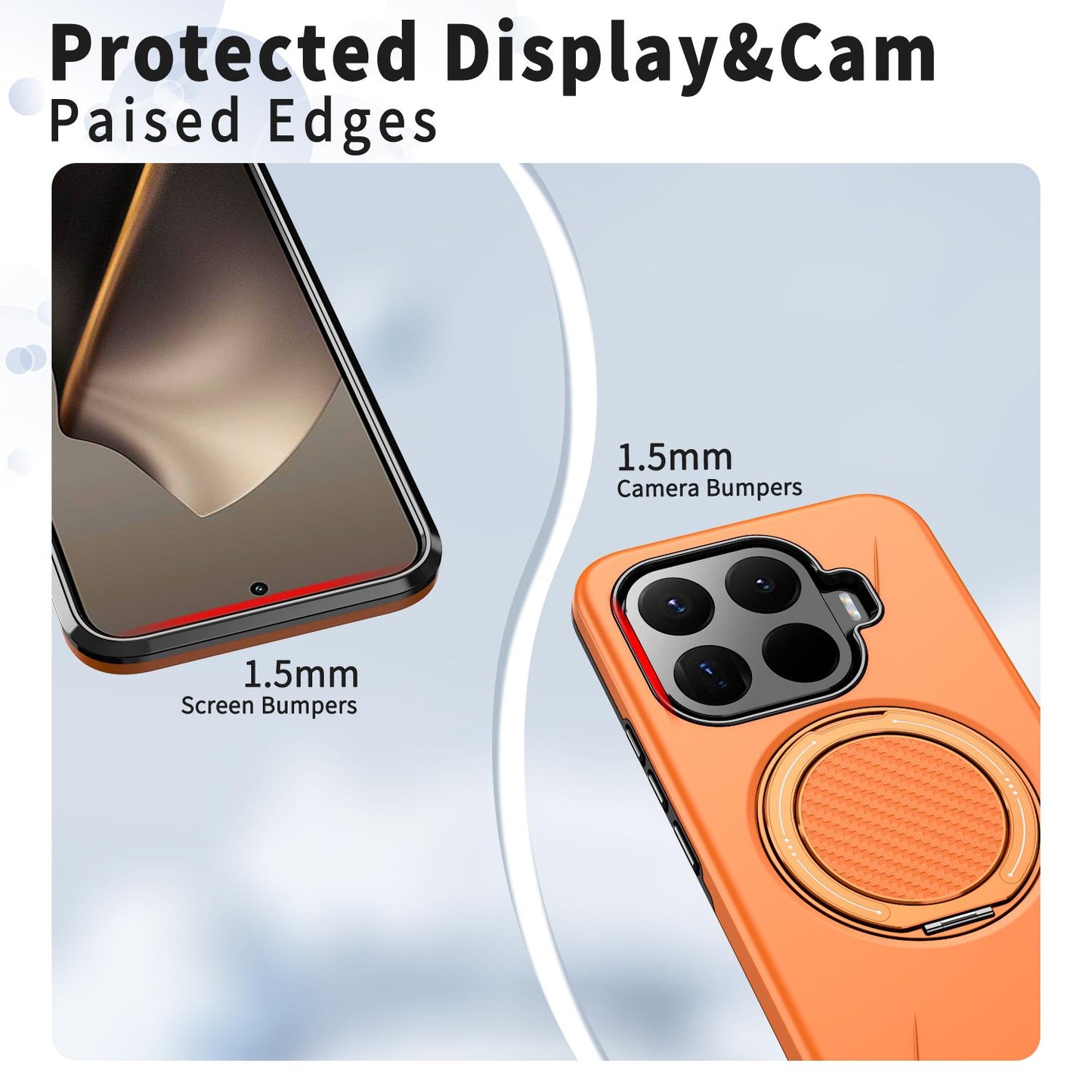 For Xiaomi 17T Pro 5G Kalebol Magnetic MagSafe Rotation Holder PC Phone Case(Orange)