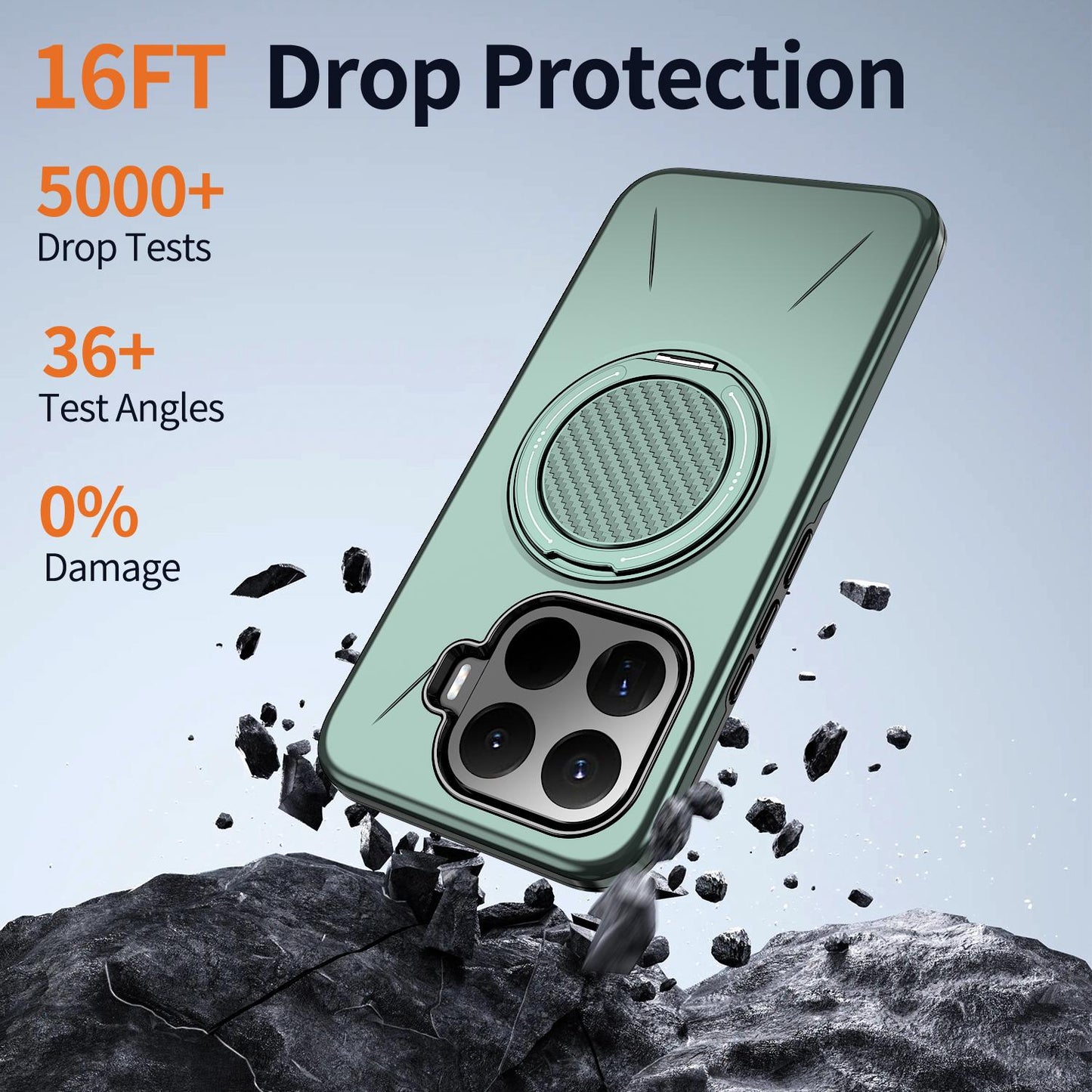 For Xiaomi 17T Pro 5G Kalebol Magnetic MagSafe Rotation Holder PC Phone Case(Grey Green)