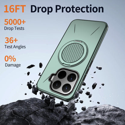 For Xiaomi 17T Pro 5G Kalebol Magnetic MagSafe Rotation Holder PC Phone Case(Grey Green)