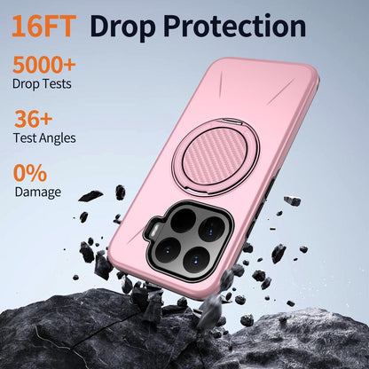 For Xiaomi 17T Pro 5G Kalebol Magnetic MagSafe Rotation Holder PC Phone Case(Pink)