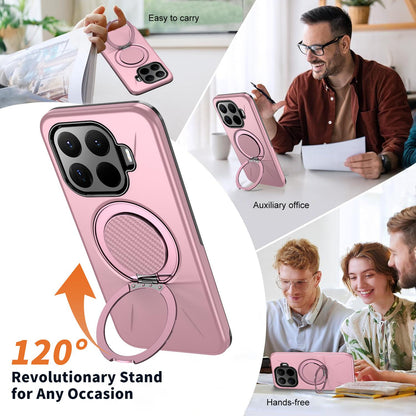 For Xiaomi 17T Pro 5G Kalebol Magnetic MagSafe Rotation Holder PC Phone Case(Pink)
