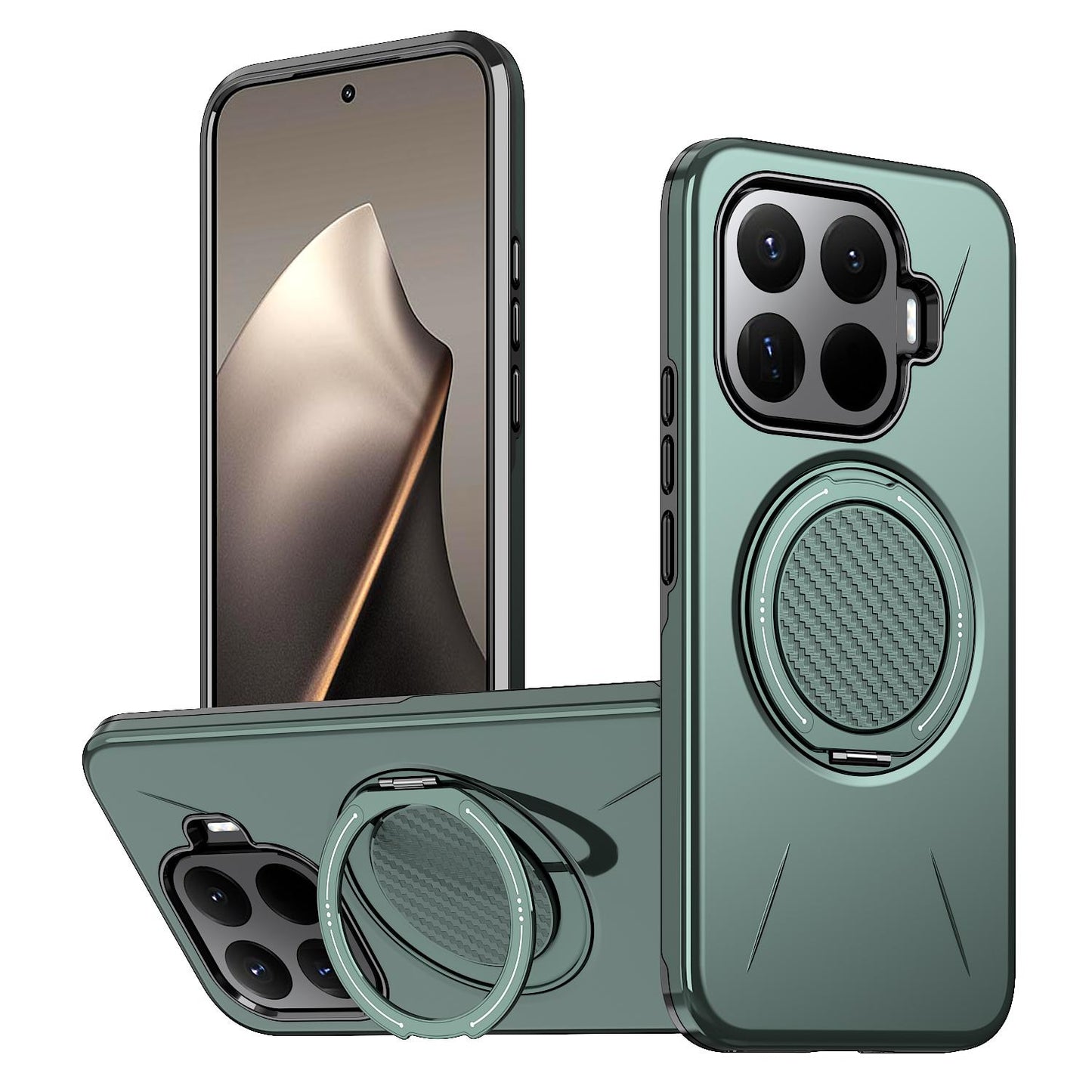 For Xiaomi 17T 5G Kalebol Magnetic MagSafe Rotation Holder PC Phone Case(Grey Green)