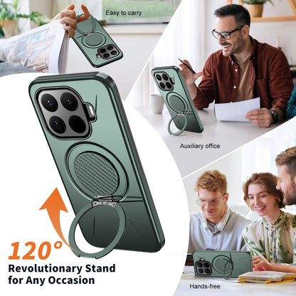 For Xiaomi 17T 5G Kalebol Magnetic MagSafe Rotation Holder PC Phone Case(Grey Green)