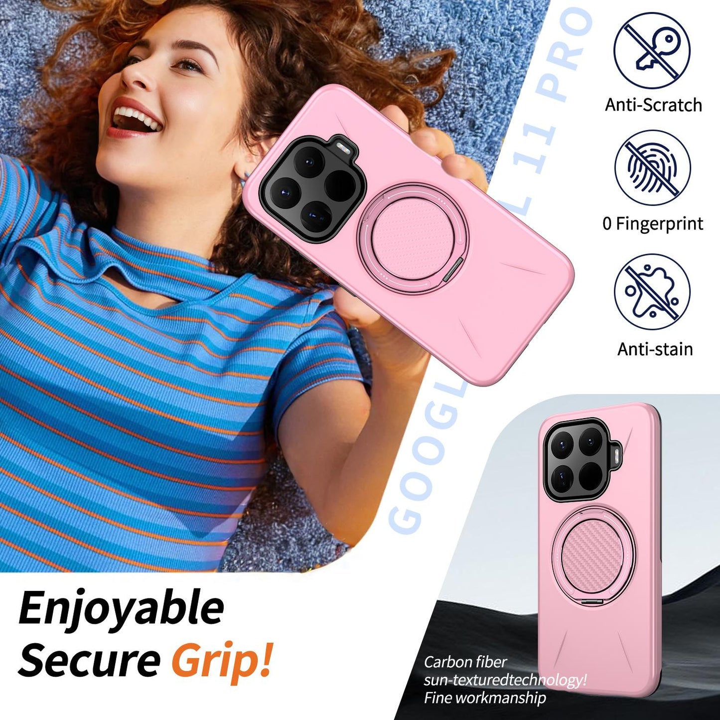 For Xiaomi 17T 5G Kalebol Magnetic MagSafe Rotation Holder PC Phone Case(Pink)
