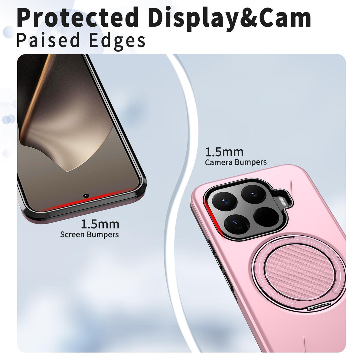 For Xiaomi 17T 5G Kalebol Magnetic MagSafe Rotation Holder PC Phone Case - Pink - SYA003124204F