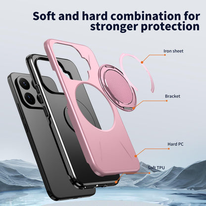 For Xiaomi 17T 5G Kalebol Magnetic MagSafe Rotation Holder PC Phone Case(Pink)
