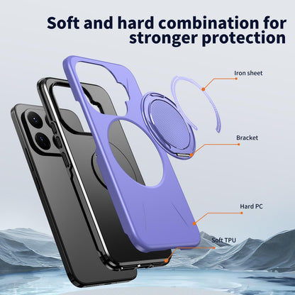 For Xiaomi 17T 5G Kalebol Magnetic MagSafe Rotation Holder PC Phone Case(Lilac)