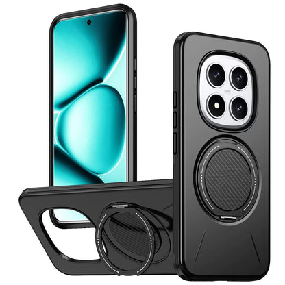 For Redmi Note 15 Pro 5G Global 163.6mm Kalebol Magnetic MagSafe Rotation Holder PC Phone Case(Black)