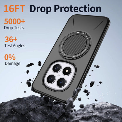 For Redmi Note 15 Pro 5G Global 163.6mm Kalebol Magnetic MagSafe Rotation Holder PC Phone Case(Black)