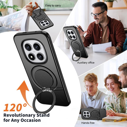 For Redmi Note 15 Pro 5G Global 163.6mm Kalebol Magnetic MagSafe Rotation Holder PC Phone Case(Black)