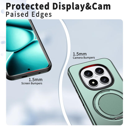 For Redmi Note 15 Pro 5G Global 163.6mm Kalebol Magnetic MagSafe Rotation Holder PC Phone Case(Grey Green)