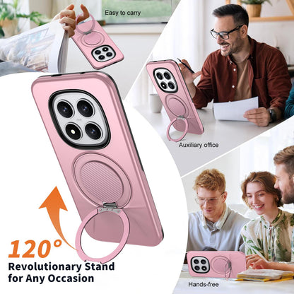 For Redmi Note 15 Pro 5G Global 163.6mm Kalebol Magnetic MagSafe Rotation Holder PC Phone Case(Pink)