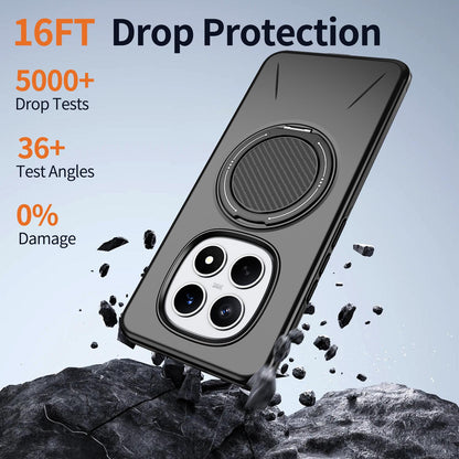 For Redmi Note15 Pro 4G Global 163.2mm Kalebol Magnetic MagSafe Rotation Holder PC Phone Case(Black)