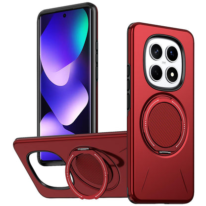 For Redmi Note15 Pro 4G Global 163.2mm Kalebol Magnetic MagSafe Rotation Holder PC Phone Case(Red)