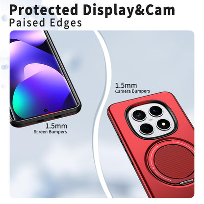 For Redmi Note15 Pro 4G Global 163.2mm Kalebol Magnetic MagSafe Rotation Holder PC Phone Case(Red)