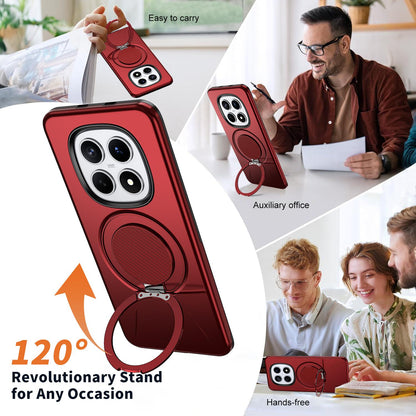 For Redmi Note15 Pro 4G Global 163.2mm Kalebol Magnetic MagSafe Rotation Holder PC Phone Case(Red)