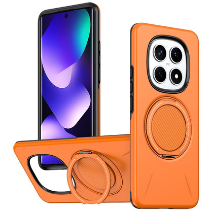 For Redmi Note15 Pro 4G Global 163.2mm Kalebol Magnetic MagSafe Rotation Holder PC Phone Case(Orange)