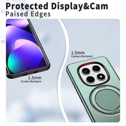 For Redmi Note15 Pro 4G Global 163.2mm Kalebol Magnetic MagSafe Rotation Holder PC Phone Case(Grey Green)