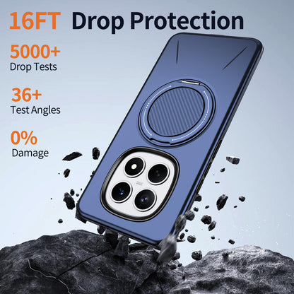 For Redmi Note15 Pro 4G Global 163.2mm Kalebol Magnetic MagSafe Rotation Holder PC Phone Case(Blue)