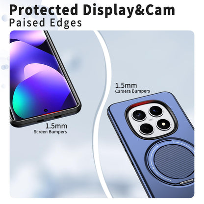 For Redmi Note15 Pro 4G Global 163.2mm Kalebol Magnetic MagSafe Rotation Holder PC Phone Case(Blue)