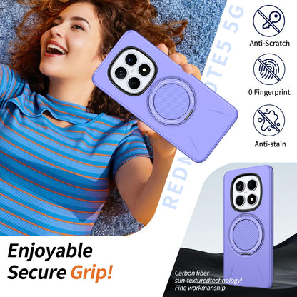 For Redmi Note15 Pro 4G Global 163.2mm Kalebol Magnetic MagSafe Rotation Holder PC Phone Case(Lilac)