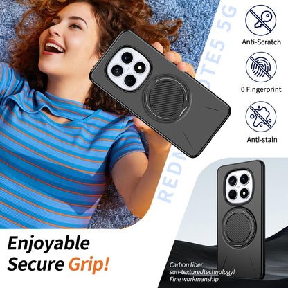 For Redmi Note15 4G / 5G Global 164mm Kalebol Magnetic MagSafe Rotation Holder PC Phone Case(Black)