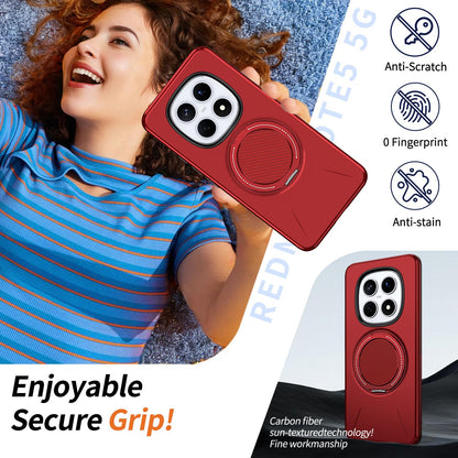 For Redmi Note15 4G / 5G Global 164mm Kalebol Magnetic MagSafe Rotation Holder PC Phone Case(Red)