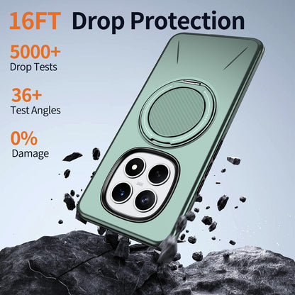 For Redmi Note15 4G / 5G Global 164mm Kalebol Magnetic MagSafe Rotation Holder PC Phone Case(Grey Green)