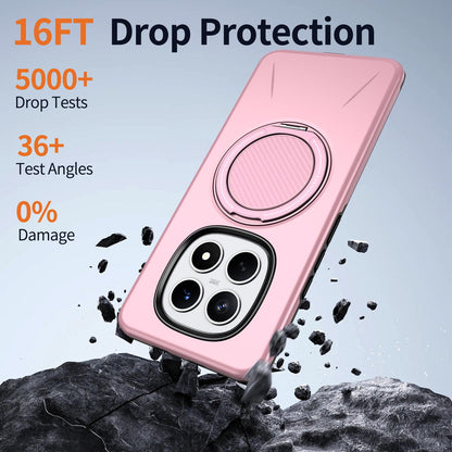 For Redmi Note15 4G / 5G Global 164mm Kalebol Magnetic MagSafe Rotation Holder PC Phone Case(Pink)