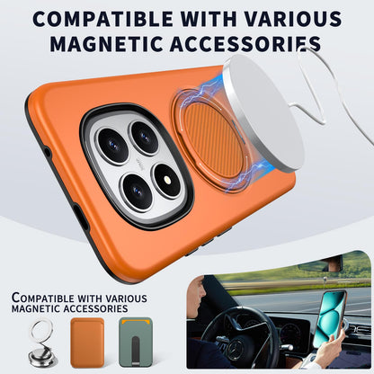 For Redmi Note15 Pro+ 5G Global 163.3mm Kalebol Magnetic MagSafe Rotation Holder PC Phone Case(Orange)