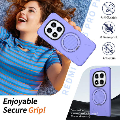 For Redmi Note15 Pro+ 5G Global 163.3mm Kalebol Magnetic MagSafe Rotation Holder PC Phone Case(Lilac)