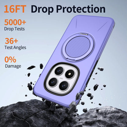 For Redmi Note15 Pro+ 5G Global 163.3mm Kalebol Magnetic MagSafe Rotation Holder PC Phone Case(Lilac)
