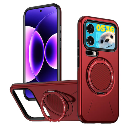 For Xiaomi 17 Pro Max Kalebol Magnetic MagSafe Rotation Holder PC Phone Case(Red)