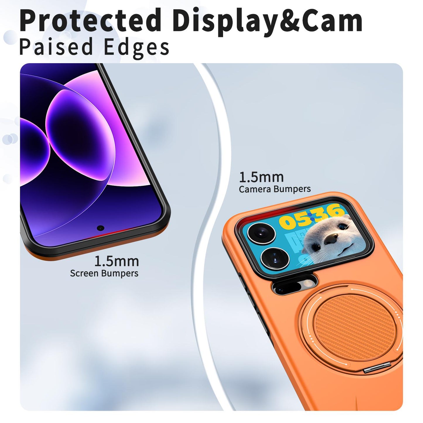 For Xiaomi 17 Pro Max Kalebol Magnetic MagSafe Rotation Holder PC Phone Case(Orange)
