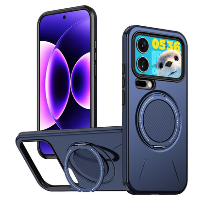 For Xiaomi 17 Pro Max Kalebol Magnetic MagSafe Rotation Holder PC Phone Case(Blue)