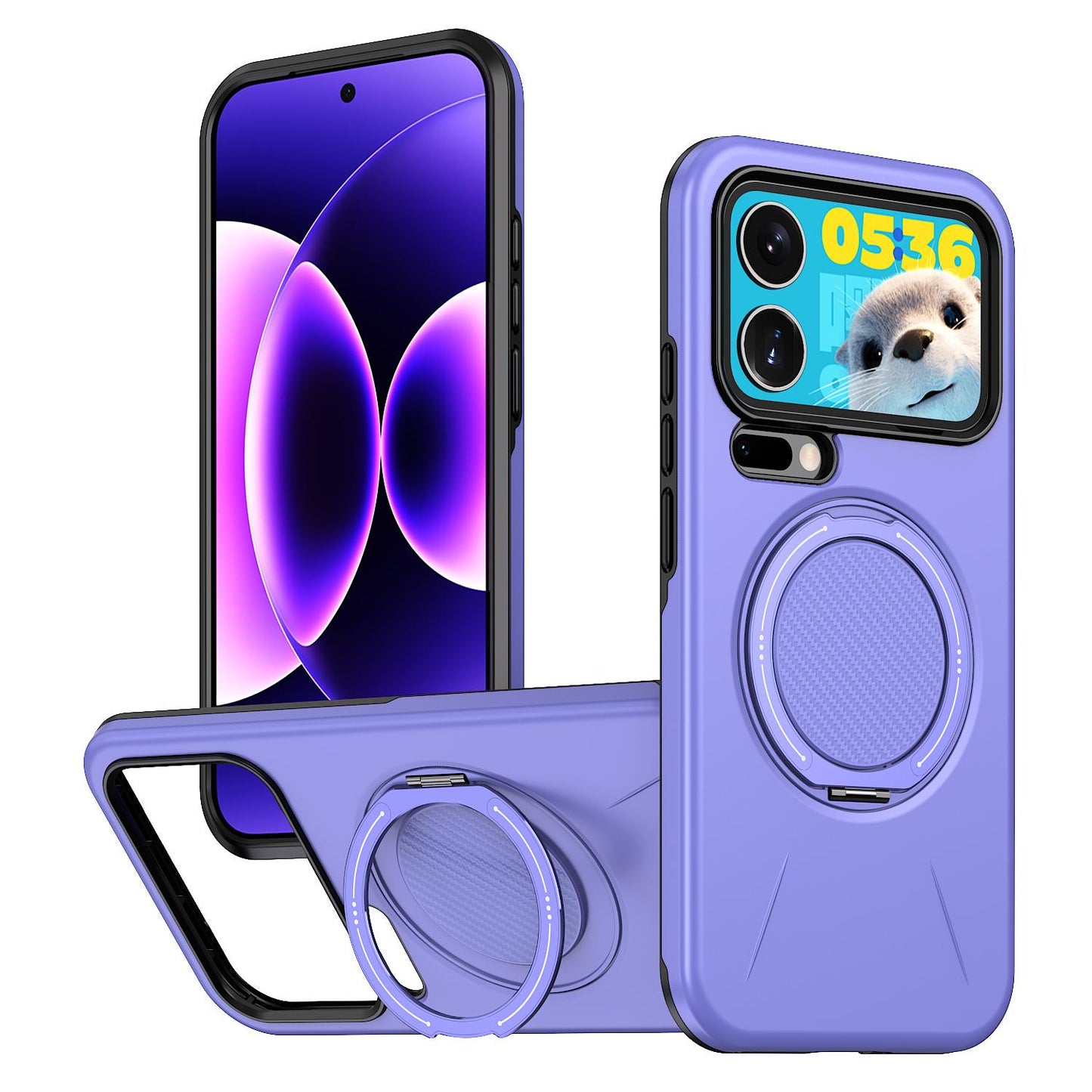 For Xiaomi 17 Pro Max Kalebol Magnetic MagSafe Rotation Holder PC Phone Case(Lilac)